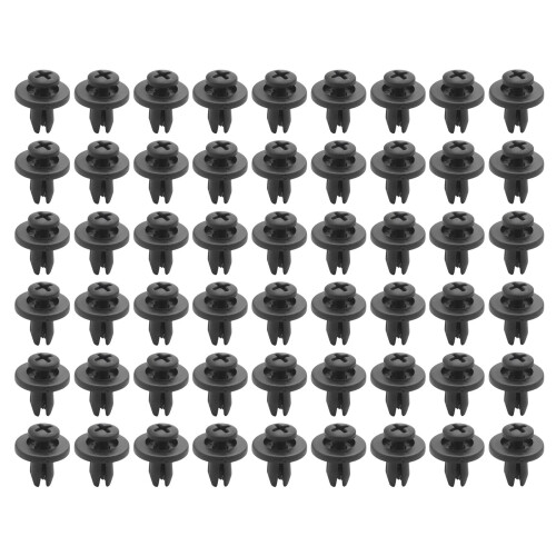 300Pcs 6mm Plastic Push Type Rivet Bumper Pin Clips