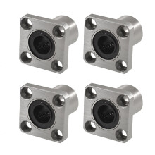 4X Bushings Square Flanged Long Linear Bearing 12mm x 21mm x 30mm