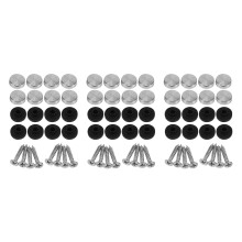 24 Stueck 14mm Durchmesser Edelstahl Dekorative Spiegel Schraubverschluss Nails