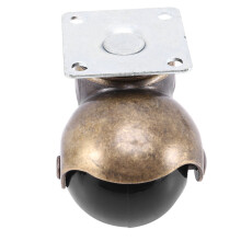 8 Pack Swivel Top Plate Hooded Caster Wheels, Antique Bronze (1.5-Inch No Brake)