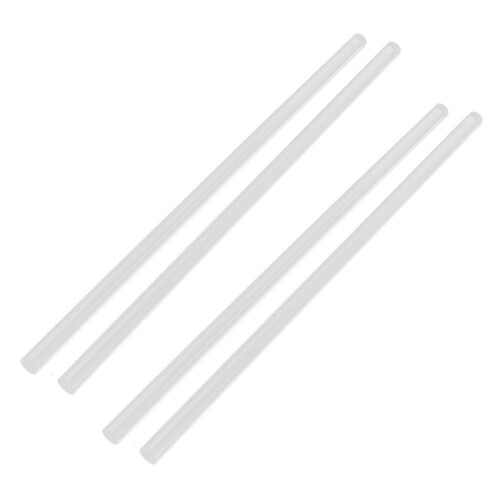 3mmx250mm Round Shape Solid Acrylic Rod Pmma Extruded Bar Clear 4Pcs