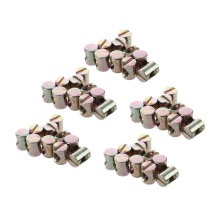50Pcs M6 Bolts Dowel Slotted Furniture Nut for Beds Crib Chairs