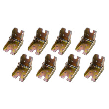8Pcs Folding Table Legs Bed Support Brackets Foldable Furniture Leg Feet Lock 2.4 Inch Height with Springs