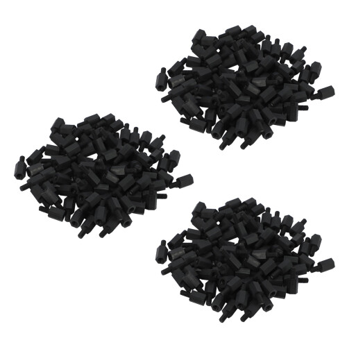 300Pcs M3 Thread 8mm+6mm PCB Fixed Nylon Hex Standoff Spacer Pillar