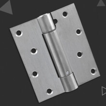 Self Closing Door Hinge, 4 Pack 4 Inch Heavy Duty Square Stainless Steel Mortise Spring Automatic Closer Hinge Hardware