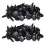 5mm x 5mm Hole Dia Black Plastic Rivets Fastener Push Clips 96 Pcs 1
