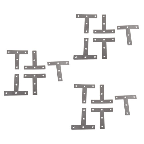15 Pcs Angle Plate Corner Brace Flat T Shape Repair Bracket 80mm x 80mm