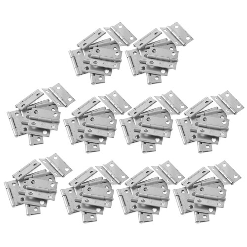 Rectangle Folding Closet Cabinet Door Hinge Hardware 1.5Inch 100 Pcs 1