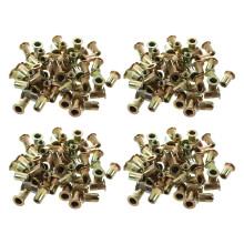 200 Pcs M10/M12/M8/M5/M6/M4/M4 Flat Rivet Nut Furniture Decoration Instrument (M4)