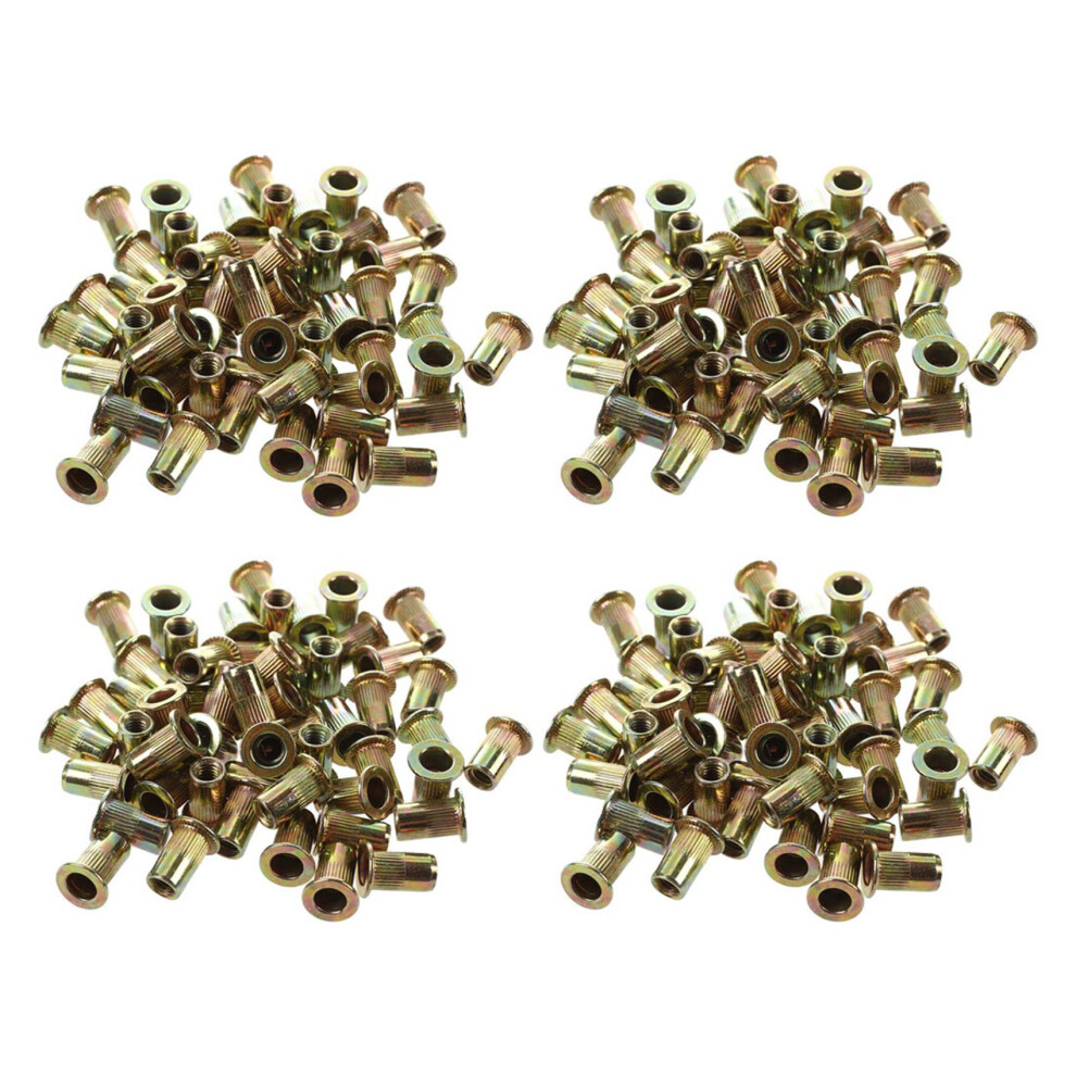 200 Pcs M10/M12/M8/M5/M6/M4/M4 Flat Rivet Nut Furniture Decoration Instrument (M4) 6033075430001