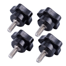 M6 X 15mm ŚRuba z Gwintem ZewnęTrznym ŚRuba z łBem Gwiazdowym Uchwyt Czarny 4 Szt.