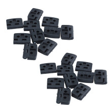 100Pcs Reinforced Black Plastic Door Hinges 40mm x 30mm