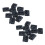 100Pcs Reinforced Black Plastic Door Hinges 40mm x 30mm 2