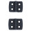 100Pcs Reinforced Black Plastic Door Hinges 40mm x 30mm 3