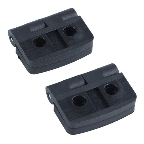 100Pcs Reinforced Black Plastic Door Hinges 40mm x 30mm