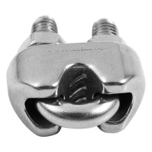 16Pcs Stainless Steel Cable Clip Saddle Clamp for Ropes 0.3cm 3mm Wire