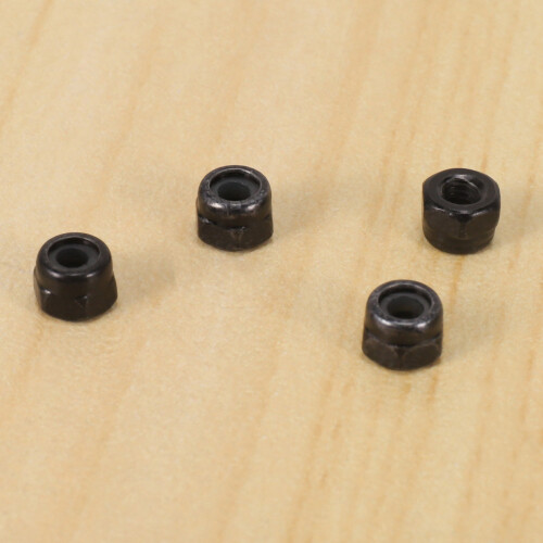 M2 Zinc Plaque Nylock Nylon Insert Ecrous Hexagonales Noire 200Pcs 2