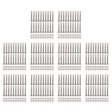 M2 x 20 mm à Six Pans Creux Vis à Tête Moletée Boulons écrous Ensemble 200 Pièces