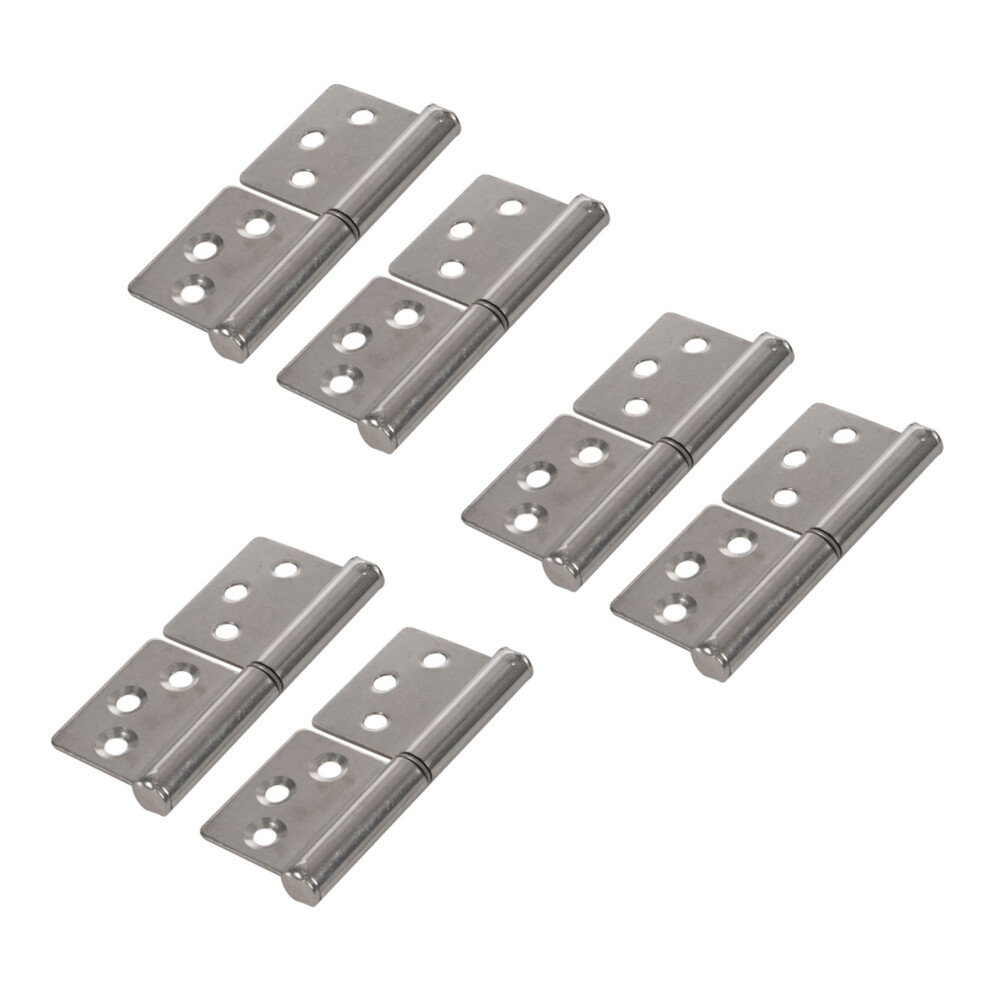 3 Inch Silver Tone Stainless Steel 360 Degree Rotating Window Door Flag Hinge 6 Pieces 6033698402201