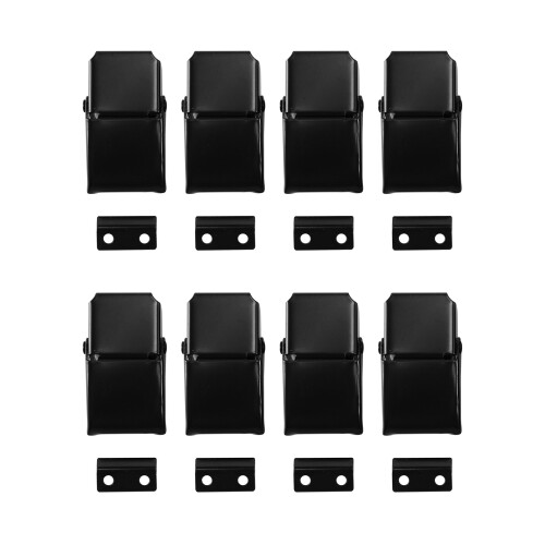 8 Pcs A27 Black Concealed Toggle Loaded  Catch Clamp for Case, Toolbox,Cleaner,Cabinet Boxes