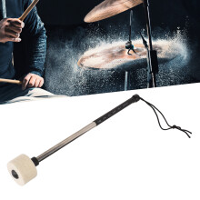 White Felt Band Drum Mallet with Stainless Steel Stick for Percussion Performance
