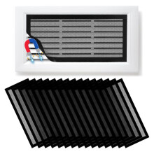 15 Cubiertas de Ventilación de Piso Magnéticas de 4 X 10 Pulgadas, Cubiertas de Malla de Ventilación de Aire de PVC, Filtro de Polvo de Registro de