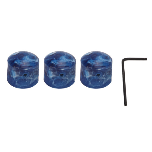 Blue Electric Guitar Control Knob Set 3Pcs – Potentiometer & String Adjuster 1