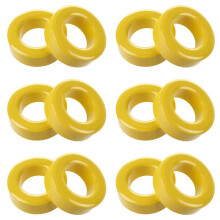 12 Pcs 33mm x 19mm x 11mm Yellow White Iron Core Ferrite Rings Toroid