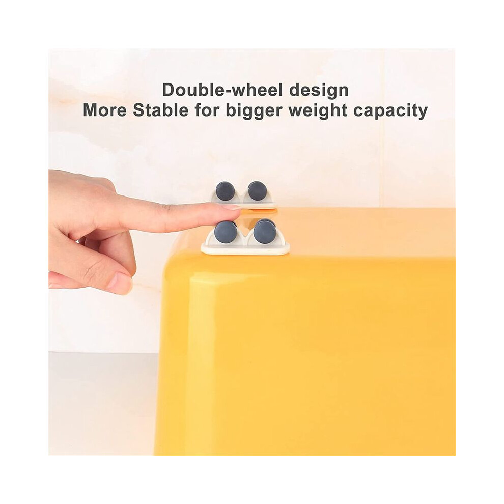 48Pcs Self Adhesive Caster Wheels Heavy Duty Stick Wheels Wheels Small Non Swivel Casters Plastic Pulley 6033875119274