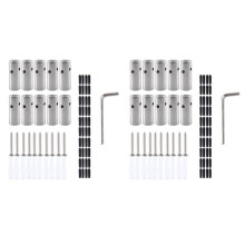 2 Sets Draadlatwerk voor Klimplanten Buiten, 316 Roestvrijstalen Sluiting, Groene Muur Draadlatwerkset B