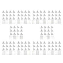 120Pcs Acrylic Corner Brackets with Semitransparent Screws Clear 3-Hole Right Angle Joint Brace Brackets