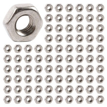 600Pcs M3 3mm Female Thread Hex Metal Nut Fastener Silver Tone