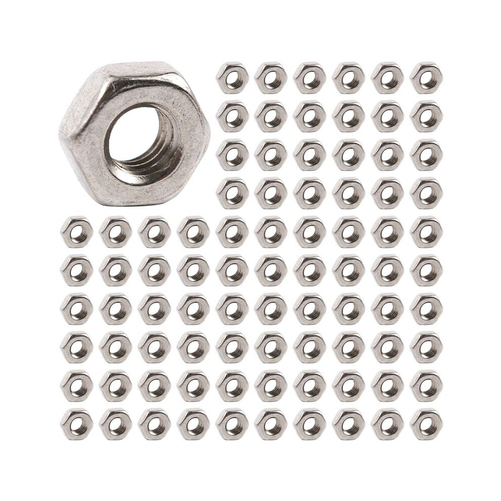 600Pcs M3 3Mm Female Thread Hex Metal Nut Fastener Silver Tone 6031866441588