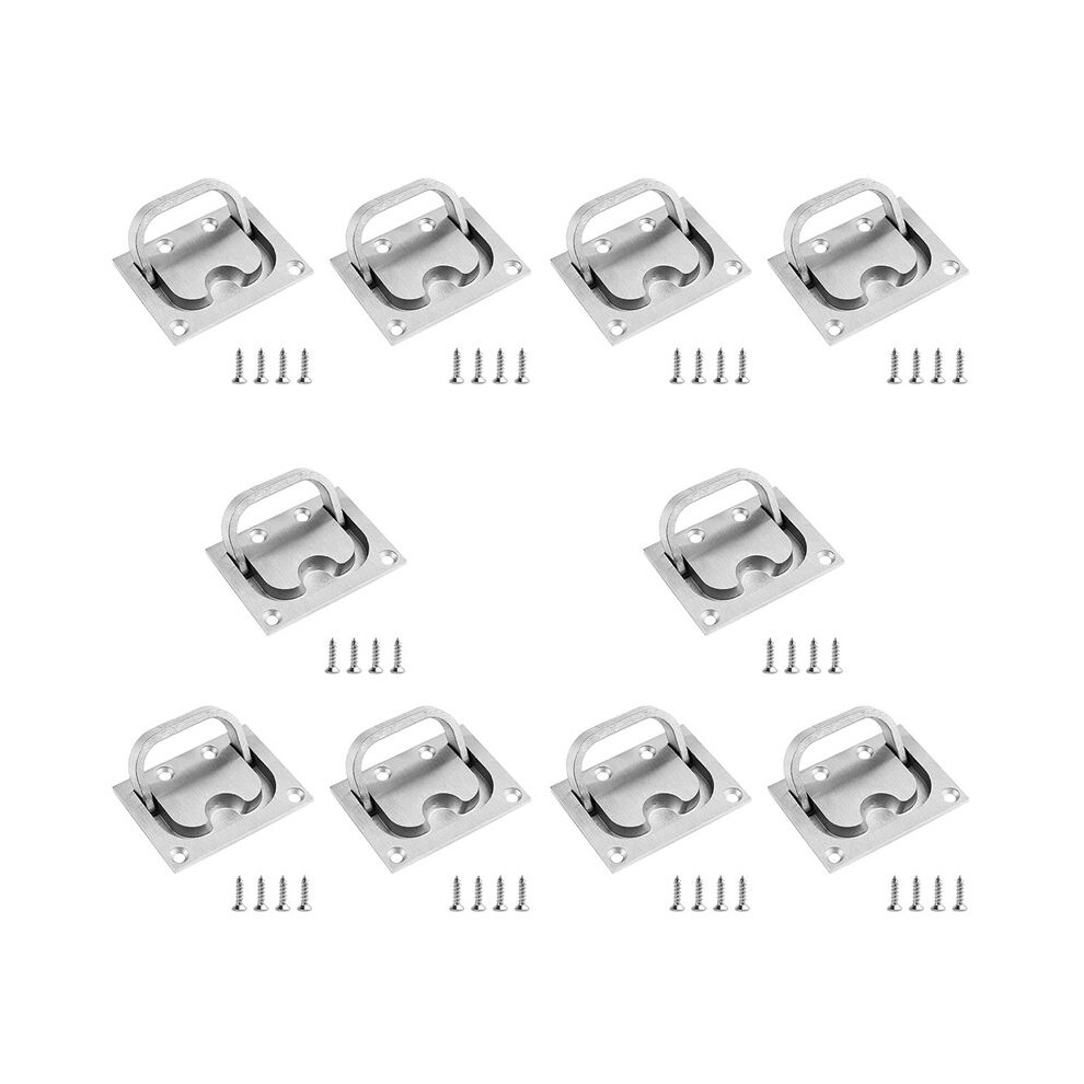 10X Stainless Steel Hatch Solid Boat Hatch Handles For Boat Deck Hatch Handles Ring Pulls Recessed Cover Handles 6034187802328