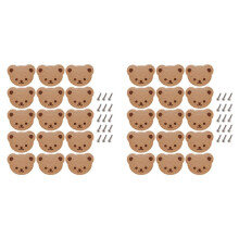 30 Pomelli per Mobili, Pomelli per Cassetti In Legno, Pomelli per Armadi In Legno, Pomelli per Cassetti A Forma di Orso per Bambini, Comò, Cassetti,