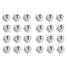 Ruedas Giratorias PequeñAs para ElectrodoméSticos PequeñOs, Ruedas Giratorias Autoadhesivas, Rodillos de Acero Inoxidable (24 Piezas, Blanca)