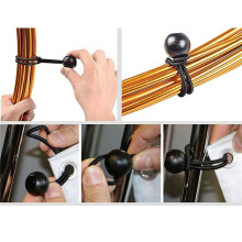 200 StüCk Bungee Schnur mit BäLlen, Elastische BäNder, Bungee Knebel, BäNder für Fest Zelte, Zelte, Banner, Fahnen Masten, Plane (Schwarz)