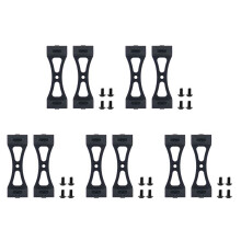 10Pcs Metal Bracket for Wpl B1 B14 B16 B24 C14 C24 B36 Mn D90 D91 Rc Car Upgrade Metal Diy Parts Kit,Black