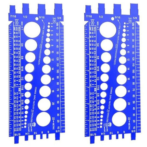 2Pc Nut Bolt Thread Gauge Checker Bolt Size and Thread Gauge Bolt Nut Thread Measure Gauge Bolt and Nut Identifier
