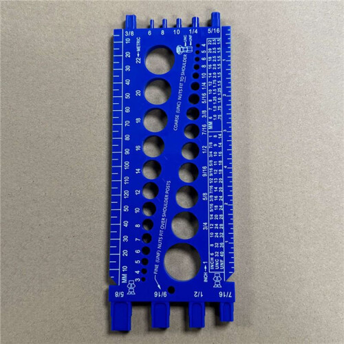 2Pc Nut Bolt Thread Gauge Checker Bolt Size and Thread Gauge Bolt Nut Thread Measure Gauge Bolt and Nut Identifier 1