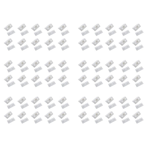 Furniture Cabinet Fastener Corner Braces Angle Brackets White 60pcs