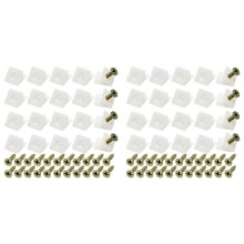 100 Pcs Drawer Supports, White Plastic Drawer Bottom Sagging Repair Fixing Mending Wedges with Screws for Furniture