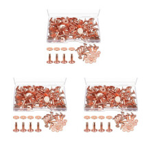 150 Sets Copper Rivets and Burrs, Copper Rivets for Leather for Belts Wallets Collars Leather DIY Supplies 1/2Inch