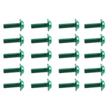 100 Pièces en Alliage D'Aluminium Vert Moto Boulons Hexagonaux Vis M6