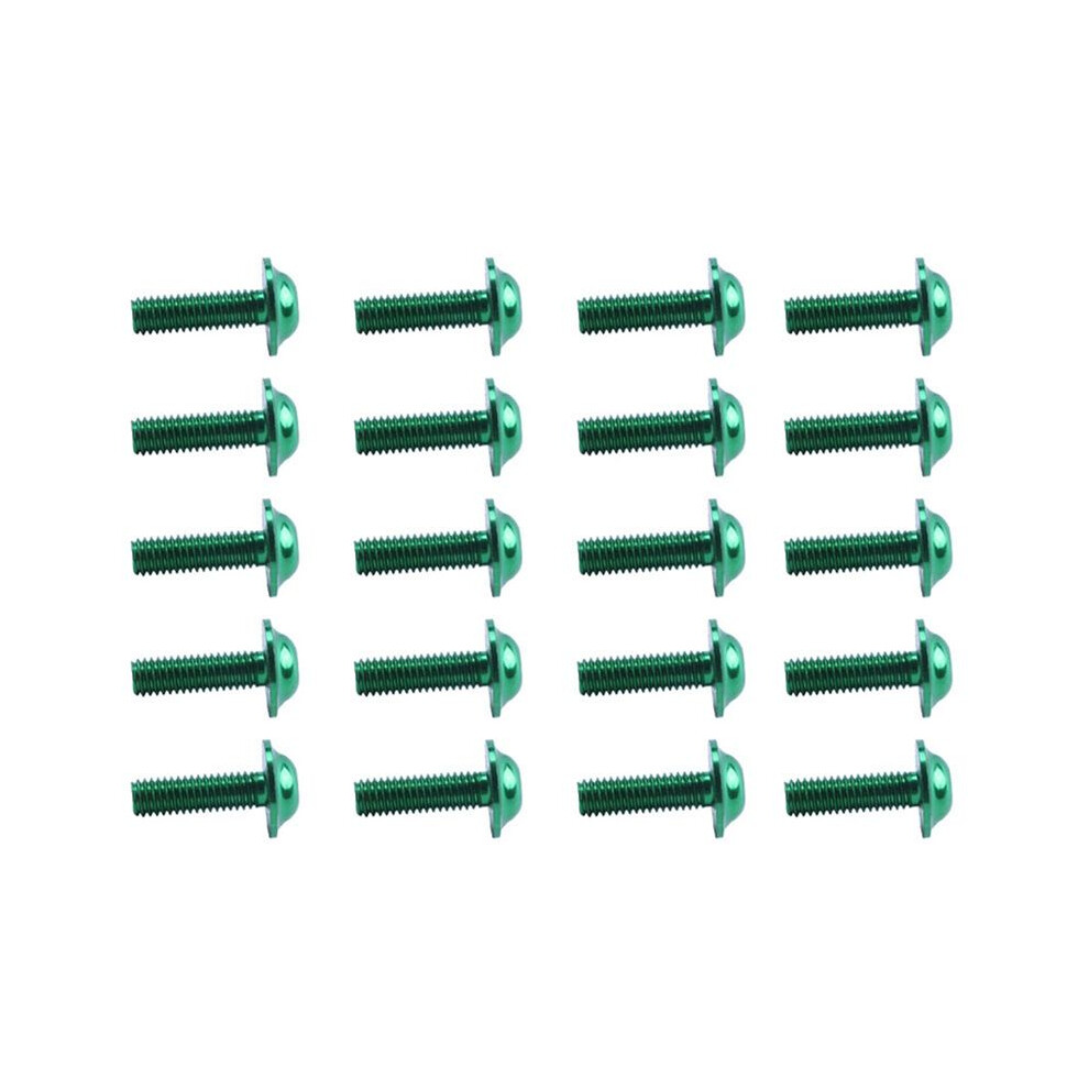 100 Pcs Green Aluminum Alloy Motorcycle Hexagonal Bolts Screws M6 4711770106071