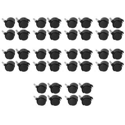 Set of 40 Screw in Caster Wheels - 2 with Lock Function 1