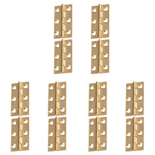 12 Piezas de Bisagras de Cadera de Latón Macizo de 5,1 cm Adecuadas para Puertas de Armario, Bisagras de Latón con Espiga de Esquina Redonda para