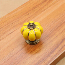 16pcs Pumpkin Ceramic Handles 38mm Drawer Knobs Cupboard Door Handles Single Hole Cabinet Handles