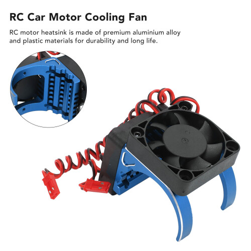 Kühlkörper RC Motor 42mm Doppellüfter Blau