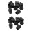 30 Pcs Rubber Cone Shape Desk Feet Protector Chair Leg Tip Pad Black 1